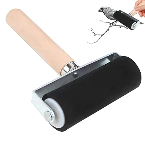 Lyricalist Handwerksrolle | Farbrolle für Gravur mit Holzgriff | Tintenapplikator in 3 Größen für professionelle Kunstprägung (1,38 Zoll, 2,36 Zoll, 4 Zoll) von Lyricalist