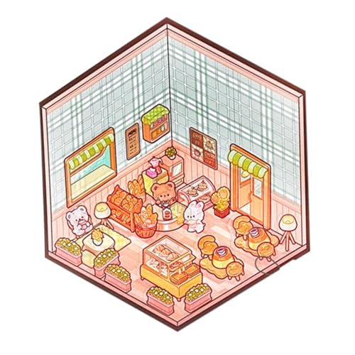 Miniatur-Szenen-Aufkleber-Set, Miniatur-Haus-Aufkleber-Set | Effekt-Stressabbau Abziehbilder | Erstellen Sie Ihre eigenen Bühnenaufkleber, kleine Aufkleber von Lyricalist