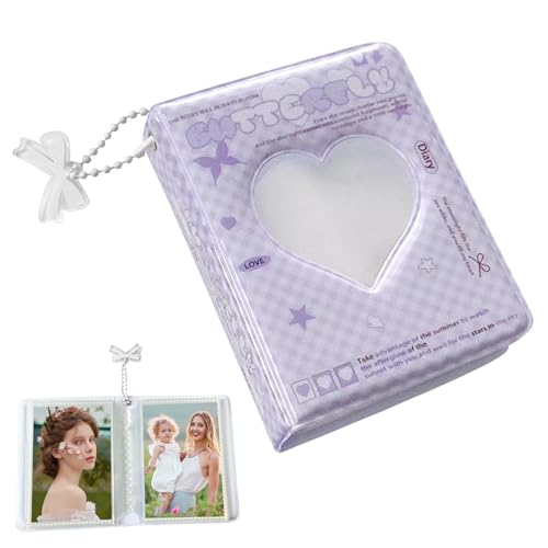 Photocard Album Book - 40 Pockets Love Heart Hollow Photo Card Holder | Waterproof Korean Pop Photocard Holder For Bank Cards, Small Card Photocard Album Book - 40 Pockets Love Heart Hollow Photo Card Holder | Waterproof Korean Pop Photocard Holder For Bank Cards, Small Card von Lyricalist