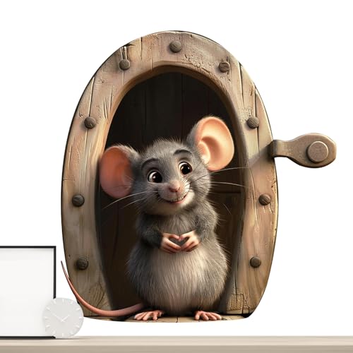 Tiermaus bedruckt, Maus-Aufkleber, Cartoon-Wandaufkleber, niedliche Wandsticker – Maus-Aufkleber im Loch, lustiger Kleber, leicht abzuziehen und aufzukleben Tiermaus bedruckt, Maus-Aufkleber, Cartoon-Wandaufkleber, niedliche Wandsticker – Maus-Aufkleber im Loch, lustiger Kleber, leicht abzuziehen und aufzukleben von Lyricalist