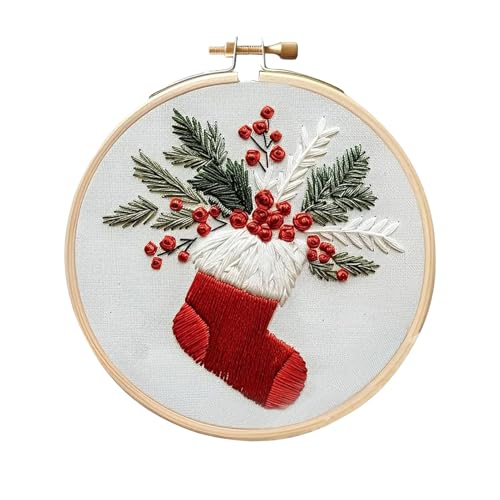 Weihnachtsstickerei-Sets – Festliche Weihnachtsstrumpf-Stick-Kits, perfektes Set für Anfänger | Handgemachte Weihnachtsstickerei-Sets für Erwachsene, ideales DIY-Projekt für Dekorationen Weihnachtsstickerei-Sets – Festliche Weihnachtsstrumpf-Stick-Kits, perfektes Set für Anfänger | Handgemachte Weihnachtsstickerei-Sets für Erwachsene, ideales DIY-Projekt für Dekorationen von Lyricalist