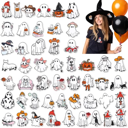 Lyrow Halloween-Aufnäher, lustig, niedlich, zum Aufbügeln, verschiedene Stile, Cartoon-Applikationen für Mantel, Schal, Rucksack, Kleidung, Hemd, Jeans, DIY, Basteln, Ornamente, 50 Stück Lyrow Halloween-Aufnäher, lustig, niedlich, zum Aufbügeln, verschiedene Stile, Cartoon-Applikationen für Mantel, Schal, Rucksack, Kleidung, Hemd, Jeans, DIY, Basteln, Ornamente, 50 Stück von Lyrow