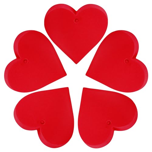 Lystaii 250 Stück Herzform Papier Valentine Herz Konfetti Blanko-Papier Tags Herz Ausschnitte Geschenkanhänger für Party Favors Hochzeit Dekorationen Babypartys Dankeskarte Weihnachtskarten (rot) von Lystaii