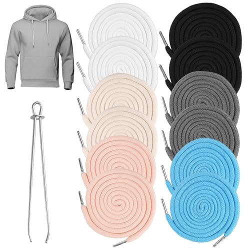 12 Stück Kordel für Jogginghose Kordel für Hoodie, 130cm Band für Jogginghose Flach, Kordelband für Hosen mit Durchziehnadel, Hoodieband Metall Ersatz-Saiten für Sweatshirts, Jacken, Handtaschen 12 Stück Kordel für Jogginghose Kordel für Hoodie, 130cm Band für Jogginghose Flach, Kordelband für Hosen mit Durchziehnadel, Hoodieband Metall Ersatz-Saiten für Sweatshirts, Jacken, Handtaschen von Lytonix