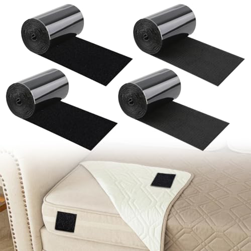 4 Rolle Klettband Selbstklebend für Stoff 11cmx1m, Hakenband und Schlaufenband, Klettband für Polstermöbel, Um das Verrutschen von Sofakissen zu Verhindern, Stark Haftender Klettverschluss 4 Rolle Klettband Selbstklebend für Stoff 11cmx1m, Hakenband und Schlaufenband, Klettband für Polstermöbel, Um das Verrutschen von Sofakissen zu Verhindern, Stark Haftender Klettverschluss von Lytonix