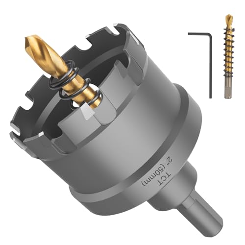 50 mm Lochsäge Hartmetall-Bohrer, Lytool Metall Lochsäge Bohrkrone, TCT-Bohrer-Lochsägen ideal für Löchern in Löchern in Edelstahl, Eisen, Aluminium, Blech, Kunststoff 50 mm Lochsäge Hartmetall-Bohrer, Lytool Metall Lochsäge Bohrkrone, TCT-Bohrer-Lochsägen ideal für Löchern in Löchern in Edelstahl, Eisen, Aluminium, Blech, Kunststoff von Lytool