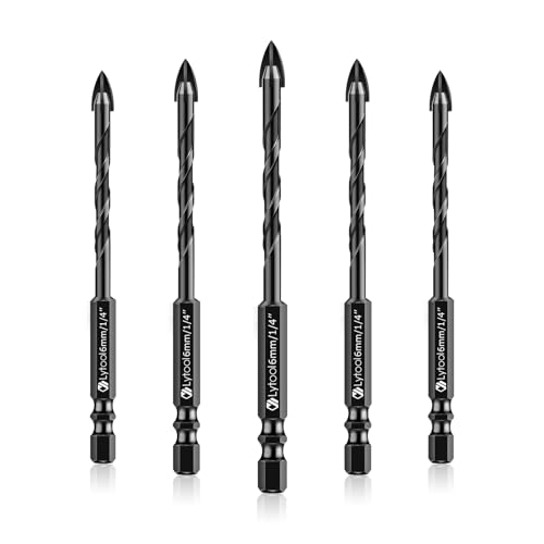 Fliesenbohrer, Lytool 6 mm Glasbohrer Steinbohrer Bohrer Set 5 tlg. mit Sechskantschaft Universalbohrer für Fliesen, Metall, Beton, Ziegel Glas Kunststoff Holz Fliesenbohrer, Lytool 6 mm Glasbohrer Steinbohrer Bohrer Set 5 tlg. mit Sechskantschaft Universalbohrer für Fliesen, Metall, Beton, Ziegel Glas Kunststoff Holz von Lytool