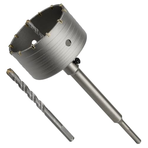 Hohl-Bohrkrone, Lytool 110 mm Kernbohrer mit SDS plus Adapter 220 mm, Hammerschlagfest, Dosenbohrer, Lochsäge, Steckdosenbohrer für Stein, Beton, Ziegel, Steinmauerwerk, Trockenbau Hohl-Bohrkrone, Lytool 110 mm Kernbohrer mit SDS plus Adapter 220 mm, Hammerschlagfest, Dosenbohrer, Lochsäge, Steckdosenbohrer für Stein, Beton, Ziegel, Steinmauerwerk, Trockenbau von Lytool