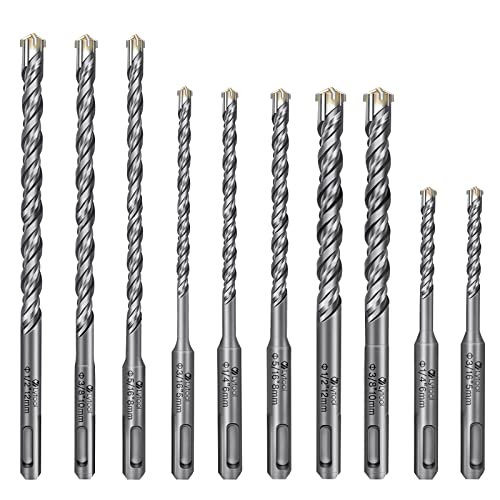 SDS Plus Bohrer Set, Lytool 10 tlg Hammerbohrer Steinbohrer Betonbohrer Set Ø 5, 6, 8, 10, 12 mm (110, 160, 210 mm Lang) für SDS Plus Bohrhammer SDS Plus Bohrer Set, Lytool 10 tlg Hammerbohrer Steinbohrer Betonbohrer Set Ø 5, 6, 8, 10, 12 mm (110, 160, 210 mm Lang) für SDS Plus Bohrhammer von Lytool