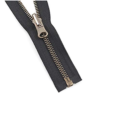 LyzqxHL Reißverschluss for Nähen, exquisiter 2-teiliger 70 cm 5# Metall-Drehschieber mit offenem Ende for Daunenjacke, doppelseitiger Reißverschlusskopf, Nähzubehör, Kurzwaren(Black) von LyzqxHL