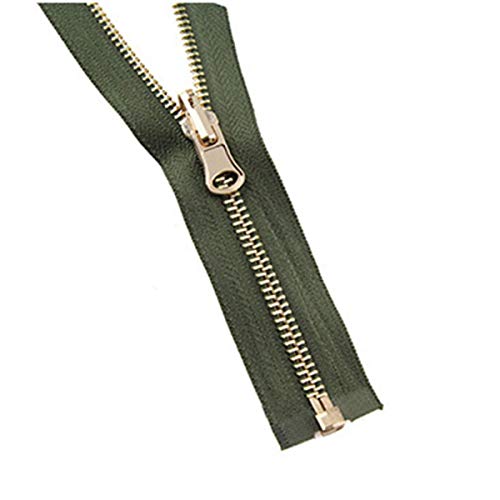 LyzqxHL Reißverschluss for Nähen, exquisiter 2-teiliger 70 cm 5# Metall-Drehschieber mit offenem Ende for Daunenjacke, doppelseitiger Reißverschlusskopf, Nähzubehör, Kurzwaren(Light Green) von LyzqxHL