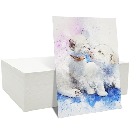 Aquarellpapier, 120 Blatt, 12,7 x 17,8 cm, kaltgepresst, 230 g/m², Wasserfarbpapier für Kinder, Erwachsene, Studenten, Künstler, Zeichnen, Valentinstagsgeschenkkarten Aquarellpapier, 120 Blatt, 12,7 x 17,8 cm, kaltgepresst, 230 g/m², Wasserfarbpapier für Kinder, Erwachsene, Studenten, Künstler, Zeichnen, Valentinstagsgeschenkkarten von Lyzskco