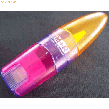 12 x M+R Dosenspitzer einfach & Radiergummi Magnesium farbig sortiert von M+R
