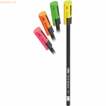 32 x M+R Kappen-Spitzer mit Bleistift Kunststoffspitzer mit Stift von M+R