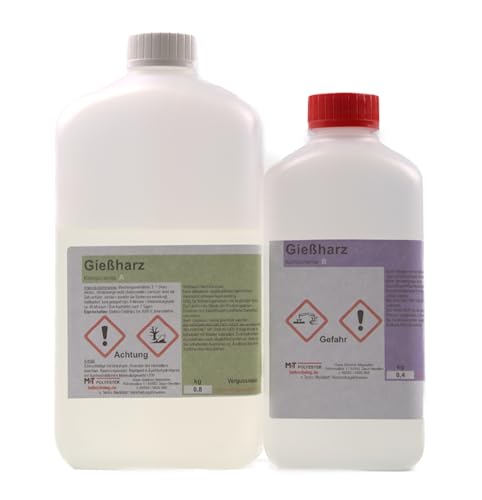 Elektro Vergußmasse (kein PU Polyurethan) Gießharz Epoxy Vergussmasse 1,2 kg von M+T POLYESTER