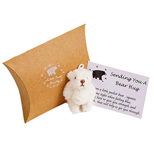 A Little Pocket Bear Hug, niedlicher kleiner handgefertigter Bär, Mini-Plüschbären, kleine Taschenbären, Trauergeschenk, niedliches Sammlerstück für Sie geliebten Menschen von M/M
