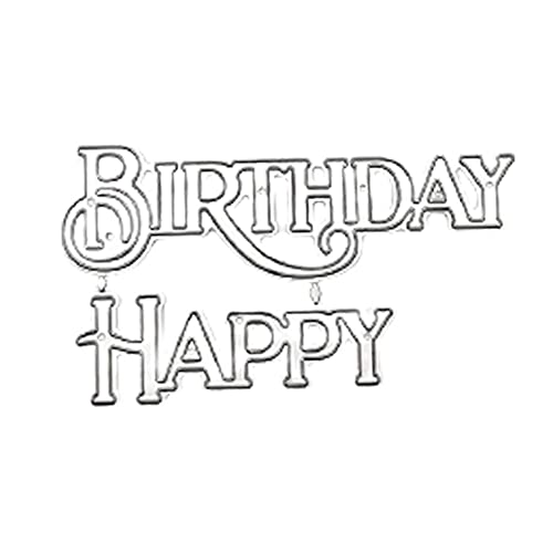 Happy Birthday Buchstaben-Metall-Stanzform, Stanzformen für Kartenherstellung, DIY-Stanzformen, Kartenherstellung, Stanzschablonen für Scrapbooking von M/M
