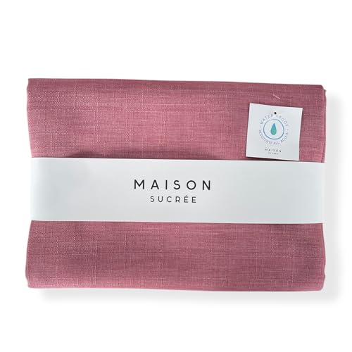 Maison Sucrée Fleckabweisende Tischdecke 155 x 180 cm – wasserabweisend mit Baumwolleffekt – waschbar ohne Bügeln – 6/8 Plätze – Made in Italy (Malaga) von M . S Maison Sucrée