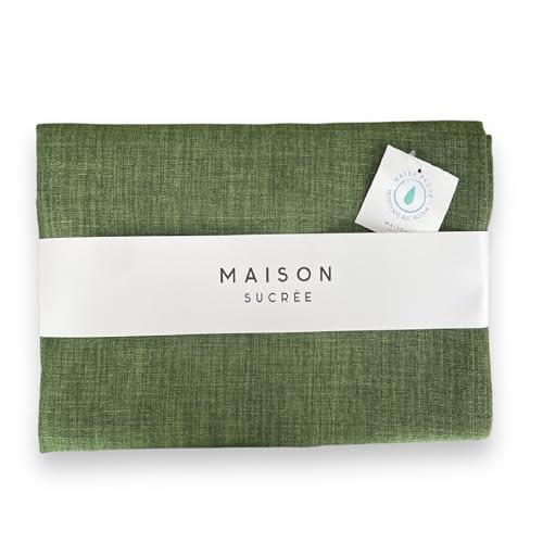 Maison Sucrée Fleckabweisende Tischdecke 155 x 180 cm – wasserabweisend mit Baumwolleffekt – waschbar ohne Bügeln – 6/8 Plätze – Made in Italy (Muschium) von M . S Maison Sucrée