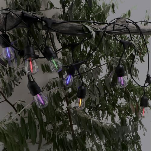 M Ledme LED-Solar-Lichterkette für den Außenbereich, 7,5 m, 10 Lampen, dimmbar, RGB, IP65, wasserdicht, inklusive Dämmerungssensor, Dekoration für Terrasse, Garten, Hof, Eingang und Partys M Ledme LED-Solar-Lichterkette für den Außenbereich, 7,5 m, 10 Lampen, dimmbar, RGB, IP65, wasserdicht, inklusive Dämmerungssensor, Dekoration für Terrasse, Garten, Hof, Eingang und Partys von M Ledme