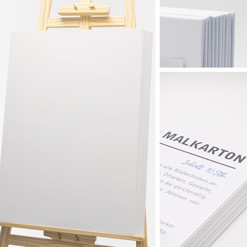 10 Stk. 50x70cm große Künstler-Leinwände im Set zum bemalen - leere weiße Leinwand Malkartons, Malpappen aus 100% Baumwolle, 2-fach weiß grundiert - ideal zum Malen für Profis, Kinder, Hobby 10 Stk. 50x70cm große Künstler-Leinwände im Set zum bemalen - leere weiße Leinwand Malkartons, Malpappen aus 100% Baumwolle, 2-fach weiß grundiert - ideal zum Malen für Profis, Kinder, Hobby von M MERCEO