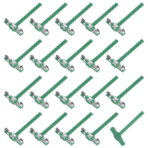M METERXITY 100er-Pack Boutonnière Sicherheitsnadeln, Kunststoff Dreieck Anstecknadeln für Hochzeit/Bräutigam Brosche/Party, T-Form Halter [4,5 cm, Grün] von M METERXITY