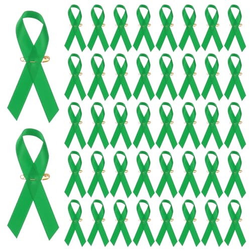 M METERXITY 100er-Pack Grüne Awareness-Schleifen, Satin-Schleife mit Sicherheitsnadeln für Wohltätigkeitsveranstaltungen, öffentliche/soziale Veranstaltungen M METERXITY 100er-Pack Grüne Awareness-Schleifen, Satin-Schleife mit Sicherheitsnadeln für Wohltätigkeitsveranstaltungen, öffentliche/soziale Veranstaltungen von M METERXITY