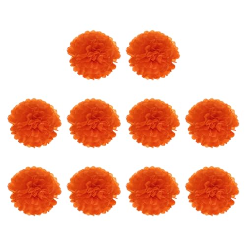 M METERXITY 10er Packung Tissue Pom Poms Blumen - Hochzeitsdekoration, langlebig & schön, geeignet für Geburtstag/Party/Hochzeit (10 cm, Orange Rot) von M METERXITY