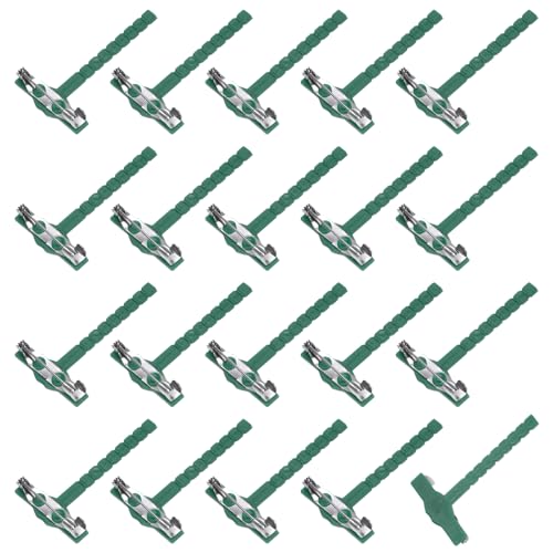 M METERXITY 50er-Pack Boutonnière Sicherheitsnadeln, Kunststoff-Dreieck-Korsagen-Nadeln für Hochzeit Party, T-Form Halter [4,5 cm, Grün] von M METERXITY