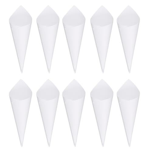 M METERXITY 50er Pack Party Konfetti Kegelhalter - Blumenstrauß Kegelblätter Halter mit doppelseitigem Klebeband, geeignet für Geburtstagsfeiern (Weiß) von M METERXITY
