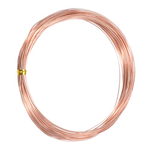 M METERXITY 99,9% Weiche Kupferdraht, 23 Gauge 49FT Reiner Kupferdraht für DIY-Basteln/Schmuckherstellung/Gartenpflanzen/Perlen, Basteldraht [0,6 mm, 15M] von M METERXITY