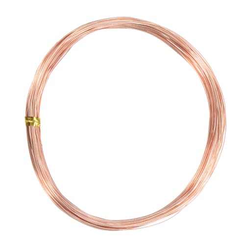 M METERXITY 99,9% Weiche Kupferdraht, 25 Gauge 49FT Reiner Kupferdraht für DIY-Basteln/Schmuckherstellung/Gartenpflanzen/Perlen, Basteldraht [0,45 mm, 15M] von M METERXITY