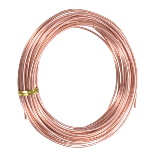 M METERXITY 99,9% Weicher Kupferdraht, 14 Gauge 33FT Reiner Kupferdraht für DIY-Basteln/Schmuckherstellung/Gartenpflanzen/Perlen, Basteldraht [1,6 mm, 10M] von M METERXITY