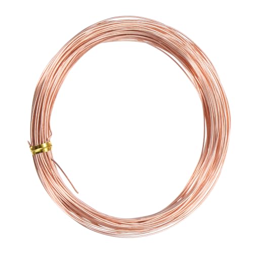 M METERXITY 99,9% Weicher Kupferdraht, 20 Gauge 49FT Reiner Kupferdraht für DIY-Basteln/Schmuckherstellung/Gartenpflanzen/Perlen, Basteldraht [0,8 mm, 15M] von M METERXITY
