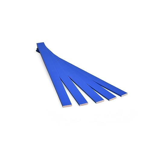 Metrie™ 100 Stück königsblau gefärbte Holzstäbchen Bastelholz - Pantone 293 C - ideal zum Heimwerken, Holzarbeiten und Basteln mit Kindern, hochwertiges Buchenholz, 25 x 1,6 x 0,3 cm von M METRIE