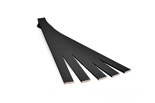 Metrie™ 100 Stück schwarz gefärbte Holzstäbchen Bastelholz - Pantone Black - ideal zum Heimwerken, Holzarbeiten und Basteln mit Kindern, hochwertiges Buchenholz, 25 x 1,6 x 0,3 cm von M METRIE