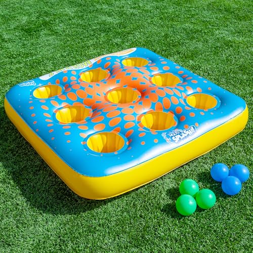 MOLTO | Aufblasbares 3-in-Einer-Reihe-Wurfspiel mit 6 Bällen – Outdoor-Spiel für Kinder – Aufblasbares Lernspiel für Garten und Pool – Spaß und Aktiv von M MOLTO