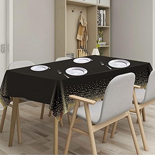 4 Stück Schwarz und Gold Party Tischdecke Einweg für Rechtecktisch,Gold Dot Konfetti Tischdecken für Picknick Hochzeiten Geburtstagsfeiern Weihnachten,Abschluss Cocktailparty 137x275cm(Schwarzgold) 4 Stück Schwarz und Gold Party Tischdecke Einweg für Rechtecktisch,Gold Dot Konfetti Tischdecken für Picknick Hochzeiten Geburtstagsfeiern Weihnachten,Abschluss Cocktailparty 137x275cm(Schwarzgold) von M MUNCASO