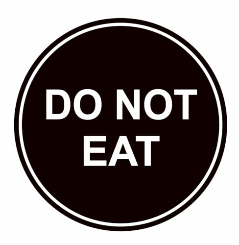 Warnaufkleber "Do Not Eat", 3,8 cm, Schwarz, 300 Stück Warnaufkleber "Do Not Eat", 3,8 cm, Schwarz, 300 Stück von M MeshaKippa