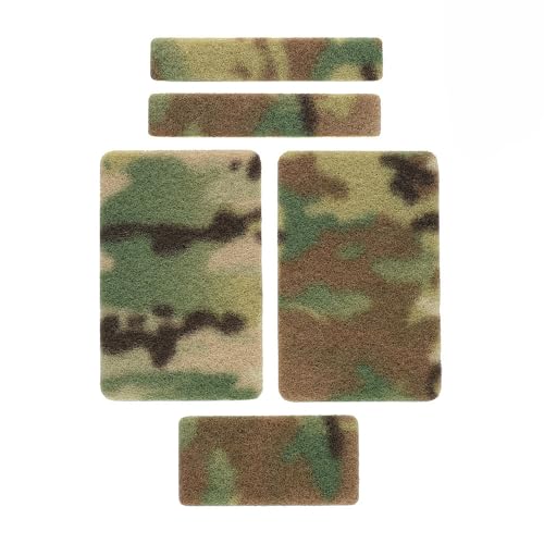 M-Tac Velcro Set (5 Stück) – MultiCam Camouflage Klettverschluss-Panels, Ideal für Patches und Identifikatoren, Verschiedene Größen, Für Militär, Outdoor-Ausrüstung und Bekleidung, Multicam von M-Tac