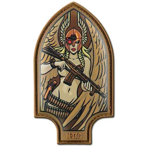 M-Tac Morale Patch Valkyrie – Taktischer Militär-Patch aus PVC mit Hakenverschluss auf der Rückseite – Patches für Weste, Rucksäcke, Hüte (Coyote) von M-Tac