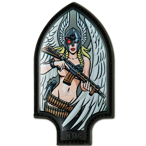 M-Tac Morale Patch Valkyrie – Taktischer Militär-Patch aus PVC mit Hakenverschluss auf der Rückseite – Patches für Westen, Rucksäcke, Hüte (schwarz) von M-Tac