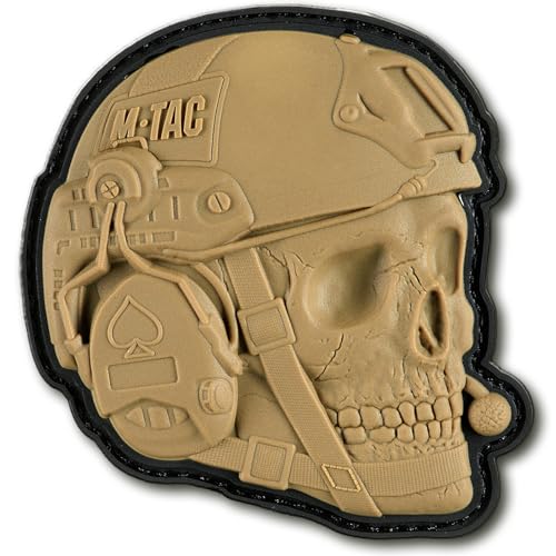 M-Tac 3D Patch War is Hell, taktische PVC Aufnäher mit Klett, militärischer Morale Patch, Totenkopf Design, für Rucksäcke, Jacken, Taschen, Ausrüstung, Kampfsport, Outdoor, Airsoft, Coyote von M-Tac