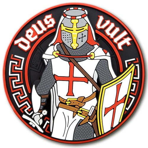 ?-tac Deus Lo Vult Crusader PVC 3D Moral Patch Military & Tactical Armee Gummi, rot von M-Tac