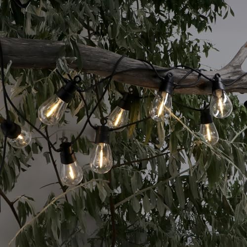 M mimotec Lichterkette für den Außenbereich, elektrisches Kabel, 6,5 m, 10 Lampen, warmes Licht, 2700 K, IP44, wasserdicht, Dekoration für Terrasse, Eingang, Hof und Garten M mimotec Lichterkette für den Außenbereich, elektrisches Kabel, 6,5 m, 10 Lampen, warmes Licht, 2700 K, IP44, wasserdicht, Dekoration für Terrasse, Eingang, Hof und Garten von M mimotec