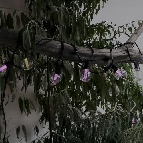 M mimotec Lichterkette für den Außenbereich, elektrisches Kabel, 7,5 m, 15 Lampen, dimmbar, RGB, IP44, wasserdicht, Dekoration für Terrasse, Eingang, Hof und Garten M mimotec Lichterkette für den Außenbereich, elektrisches Kabel, 7,5 m, 15 Lampen, dimmbar, RGB, IP44, wasserdicht, Dekoration für Terrasse, Eingang, Hof und Garten von M mimotec