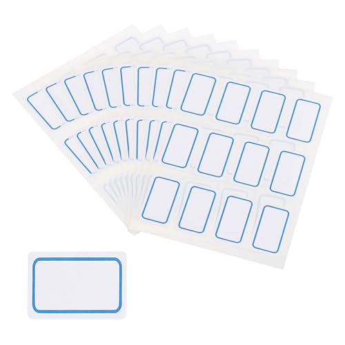 M&G 1200 Stück Namensschild-Aufkleber, Namensetiketten-Aufkleber Wasserdichte Klebeetiketten Leer für Sachen-Kindertagesstättenbedarf Flasche Kleidung Stoffordner, 18x32mm, Blau Weiß M&G 1200 Stück Namensschild-Aufkleber, Namensetiketten-Aufkleber Wasserdichte Klebeetiketten Leer für Sachen-Kindertagesstättenbedarf Flasche Kleidung Stoffordner, 18x32mm, Blau Weiß von M&G