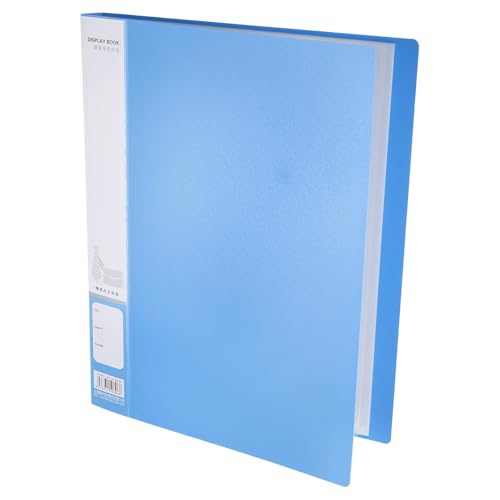 M&G 30-Taschen-Binder mit PP-Plastikhüllen A4 (Blau), Kunst-Portfolio-Mappe mit klaren Blattschützern, Anzeige von 60 Seiten zur Organisation von Dokumenten, 310x235x19mm von M&G