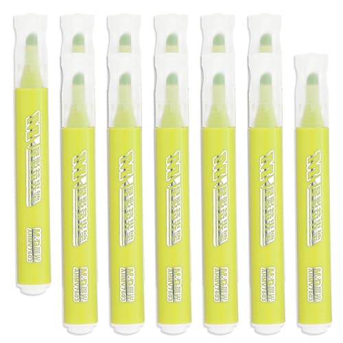 M&G Gelber Textmarker, 12 Stück Textmarker keine den Textmarker Stifte Neon süße Textmarker in großen Mengen klare Sicht helle Spitze Marker für Bücher von M&G
