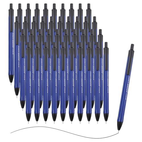 M&G Kugelschreiber 0,7 mm, 40 Stück einziehbarer Feinspitze Blau Tinten-Klick-Kugelschreiber Schreibbedarf für Journaling Home Office Klassenzimmer, Blau M&G Kugelschreiber 0,7 mm, 40 Stück einziehbarer Feinspitze Blau Tinten-Klick-Kugelschreiber Schreibbedarf für Journaling Home Office Klassenzimmer, Blau von M&G